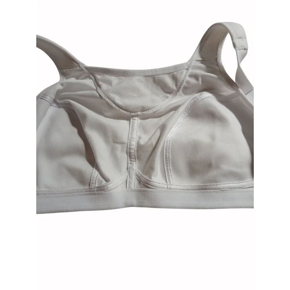 Glamorise Womens White High Impact Sports Bra CH991 Magic Lift Size 38D Wireless - Picture 4 of 11